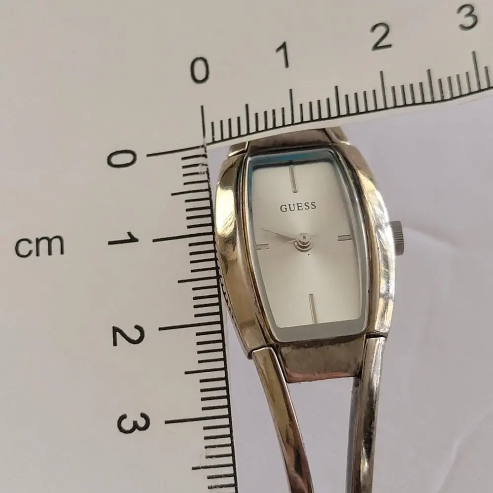 Guess Womens Watch White Dial Gold Case Gold Bracelet Stainless Steel Quartz
